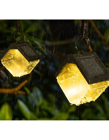 New Solar Ice Brick Pendant Light Outdoor