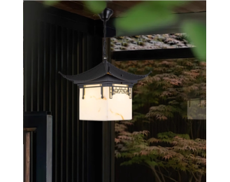 Outdoor pendant light waterproof new chinese garden light