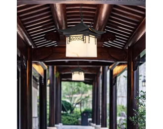 Outdoor pendant light waterproof new chinese garden light